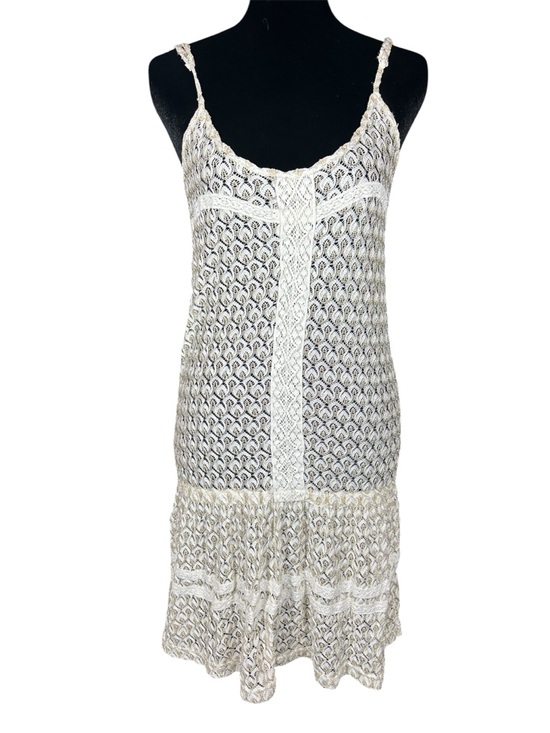 Melissa Odabash Dresses & Skirts - Golden Hour Metallic Crochet Lace Tiered Slip Dress Boho Romantic